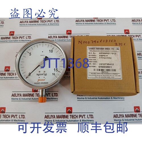 原装供应波登管 BSPG-V 压力表 0-16 kg/cm2