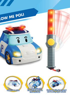 银辉男孩遥控变形POLI机器人警车