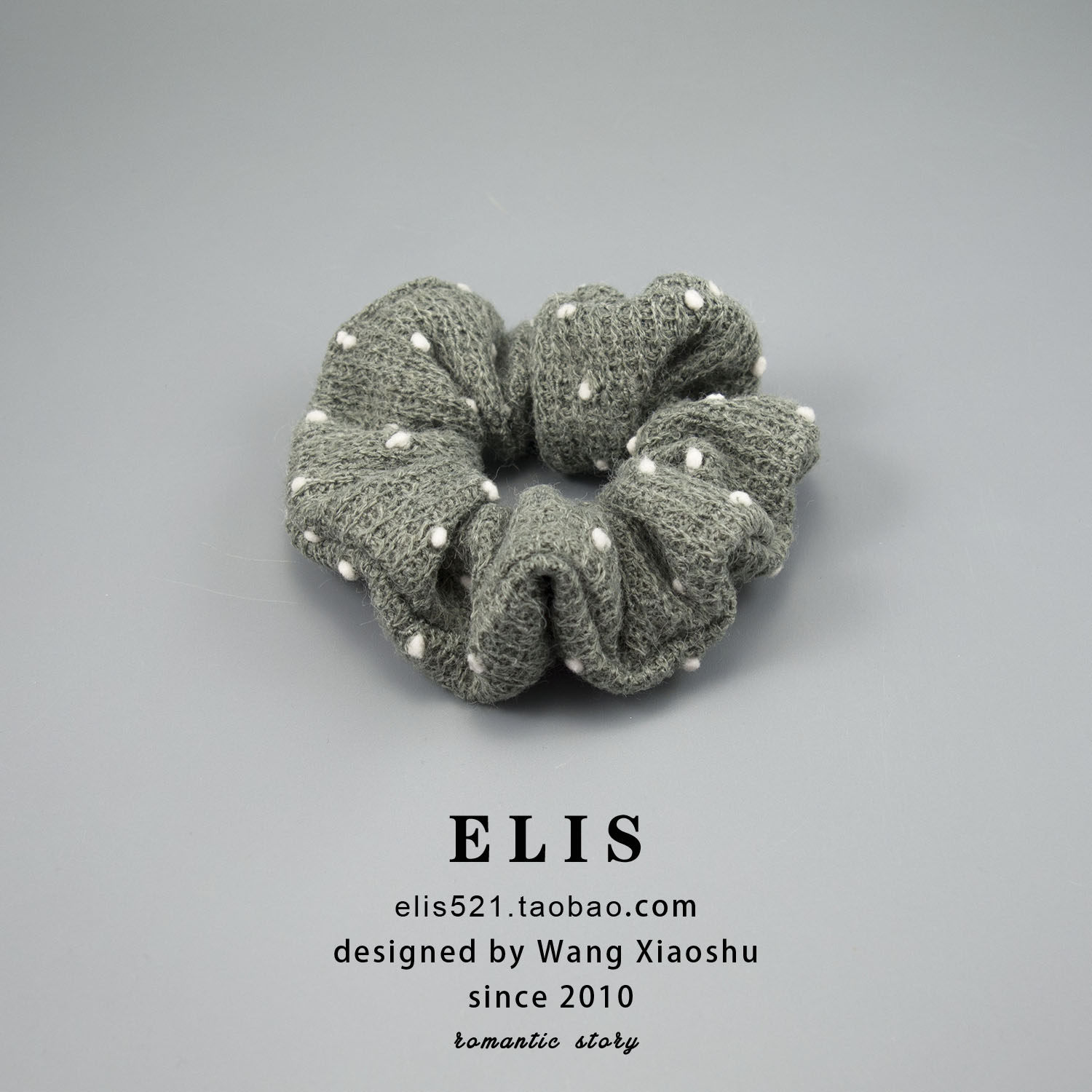 200 elis自制中号13cm针织白色毛球大肠发圈肥肠圈文青复古秋冬