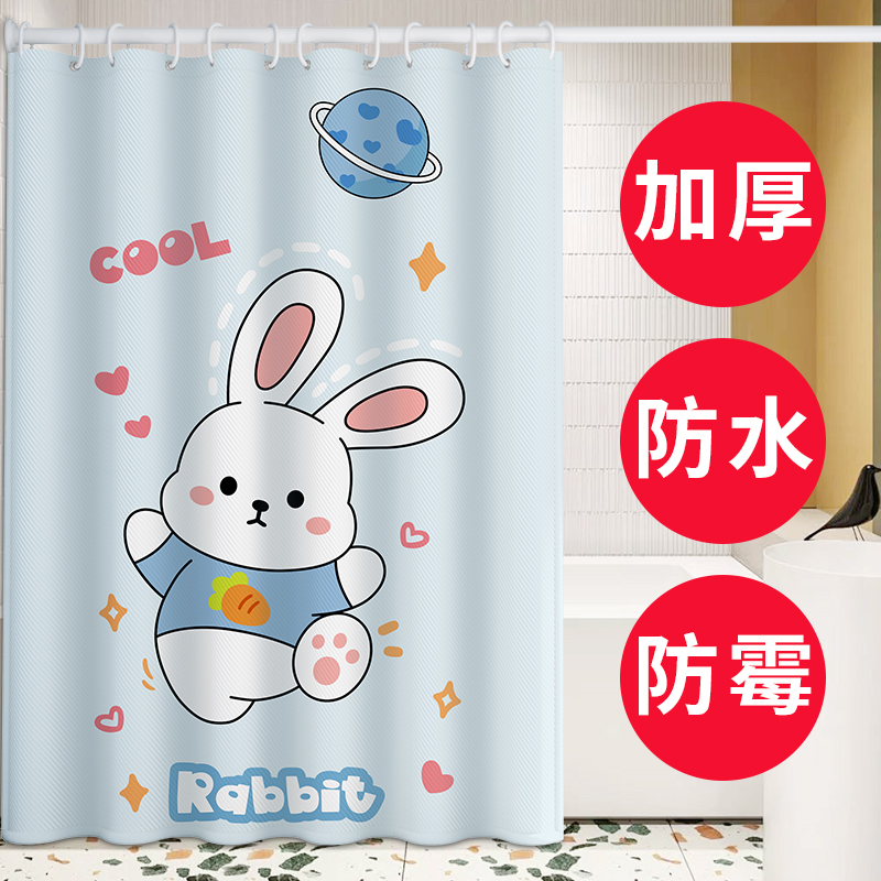 加厚防水布浴帘2025新款隔断帘厕所淋浴帘洗澡间门帘窗帘遮挡免钉
