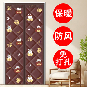 加厚棉门帘冬季保暖防风家用磁铁魔术贴隔断防寒防冻挡风防冷气