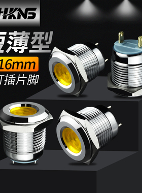 金属指示灯 led信号灯 M16mm小型发光12v24v220v 电箱电源指示灯