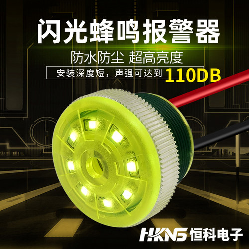 闪光防水开孔30MM24V报警器