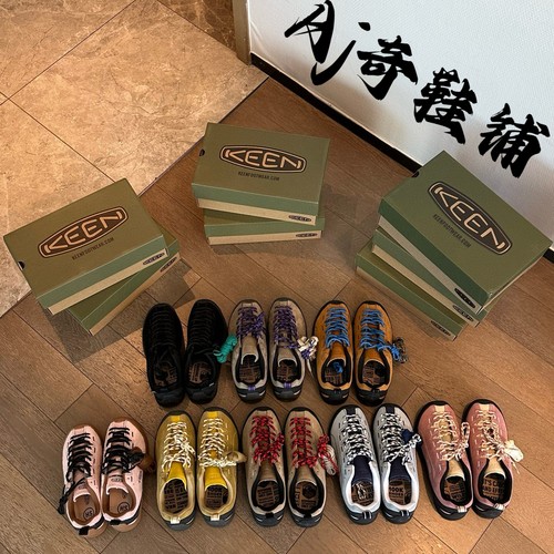 KEEN JASPER 山系户外低帮露营鞋 圆头系带功能鞋 银貂色 1004347