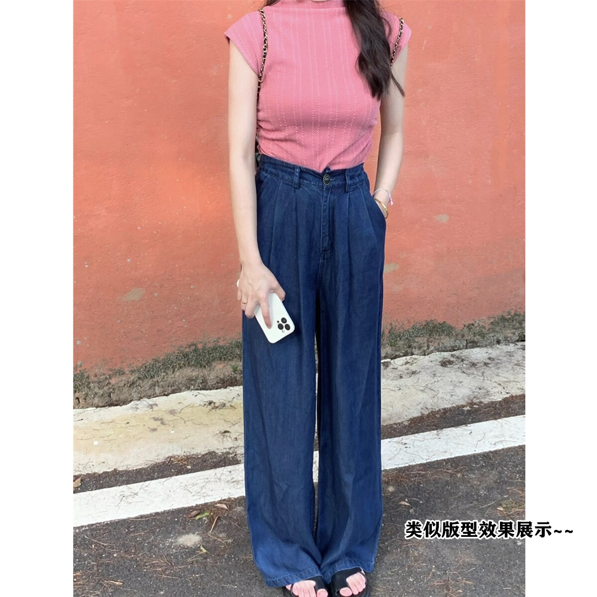 生哥家 白捡一样!真的值哭!春夏凉感天丝女式薄款阔腿牛仔裤
