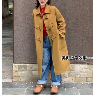 高克重双面羊毛女士秋冬长款 生哥家 柜1k高货 清 毛呢大衣 反季