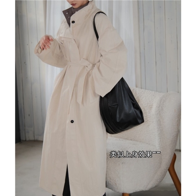 生哥家 绝美！90鹅绒！柜2k高端女士长款收腰显瘦保暖风衣羽绒服