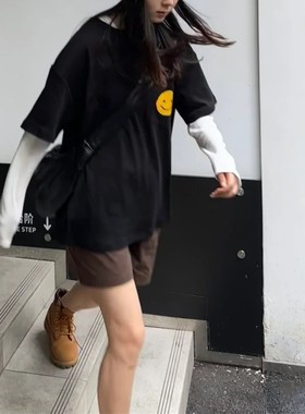 生哥家 白捡一样！320g重磅纯棉！男女款大版宽松显瘦毛巾绣短袖T