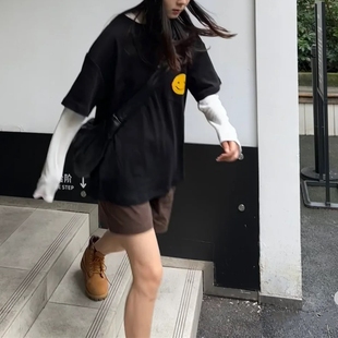 男女款 大版 白撿一樣 寬松顯瘦毛巾繡短袖 320g重磅純棉 生哥家