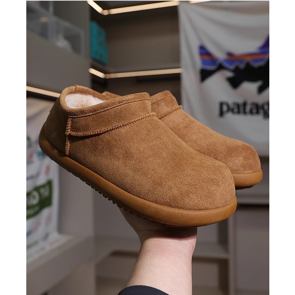 生哥家 贼暖和！反绒面+橡胶底！男女加绒防滑小土豆勃肯鞋雪地靴