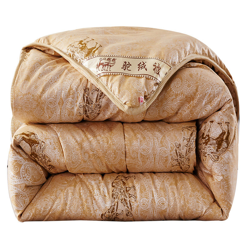 厂家直销驼毛被会销礼品被子礼盒装羊毛被驼绒被加厚羊绒冬被包邮