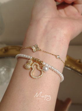 MAPG转运葫芦吊坠珍珠手链新中式温柔小众高级感复古手镯2025新款