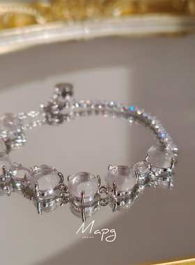 MAPG清晨雨露水珠锆石拼接手链清冷通透高级感设计精致2025新款女