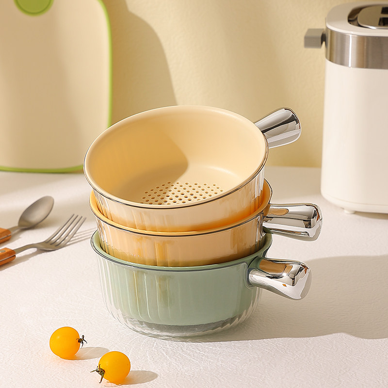 焯菜沥水篮新款洗滤水二合一高颜值水果盘网红双层洗菜盆厨房家用,餐饮具,果盆/果盘/果篮,淘宝优惠券,粉丝福利购,淘宝优惠卷