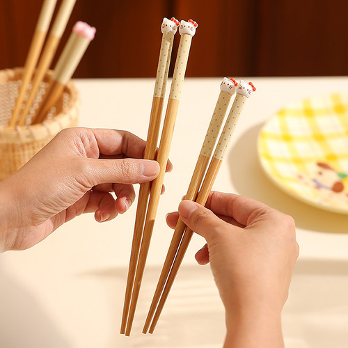 卡通可爱木筷子家用一人一个专用