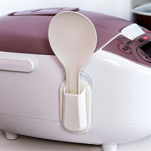 饭勺收纳架 可吸电饭煲吸锅壁 饭勺座 日本进口厨房小工具吸盘式