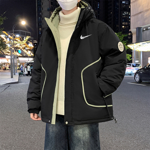 耐克顿羽绒服男士2024冬季新款白鸭绒工装防寒保暖外套青少年冬装