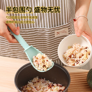 厨房多功能料理勺家用沥水漏勺电饭锅饭勺土豆蒜蓉宝宝辅食研磨器