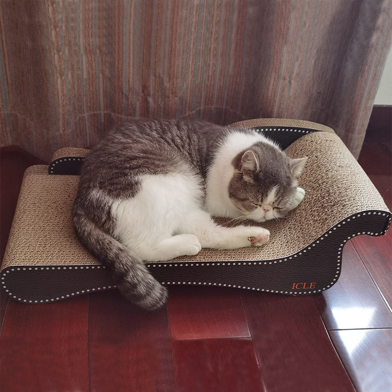 猫抓板耐磨不掉屑超大号猫窝一体玩具贵妃椅猫爪板瓦楞纸猫咪用品