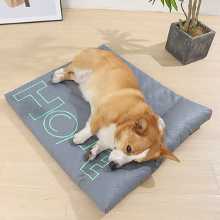 欧美简约刺绣四季宠物中大型犬狗窝狗笼子地垫防滑防潮犬猫都通用
