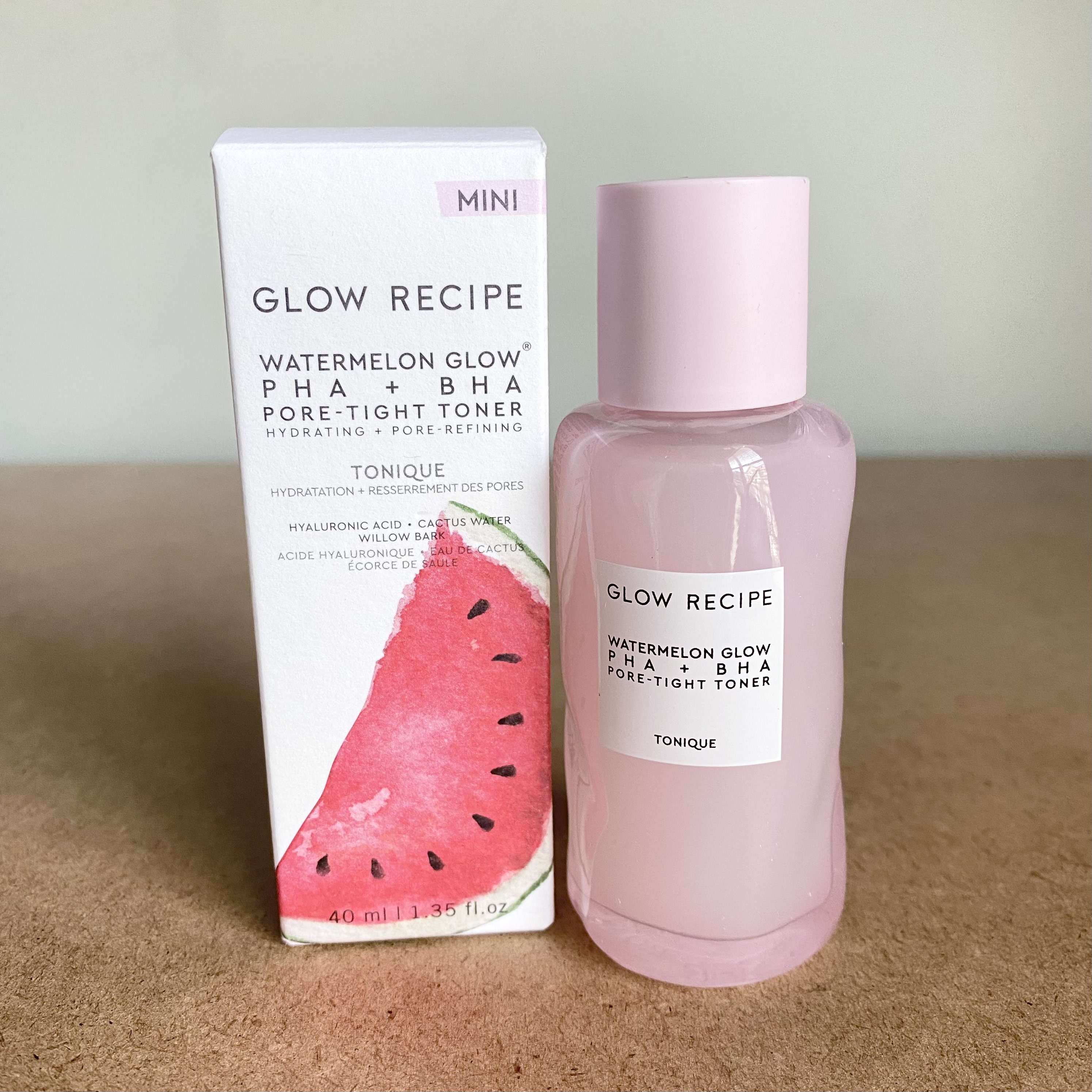 现货 Glow Recipe PHA+BHA西瓜焕肤保湿提亮紧致毛孔爽肤水40ml