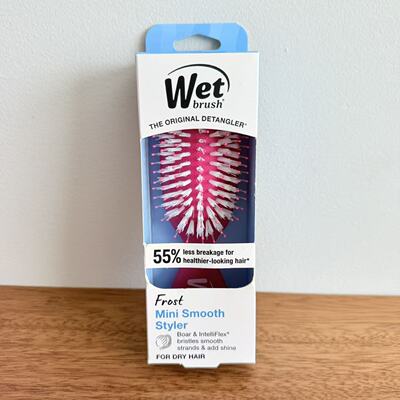 现货！美国Wet Brush Mini Smooth Styler迷你鬃毛顺发梳子 玫红