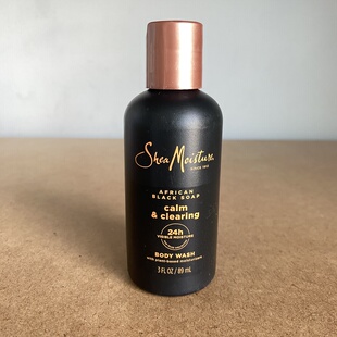 现货！美国SheaMoisture乳木果油非洲黑皂深层清洁沐浴露89ml