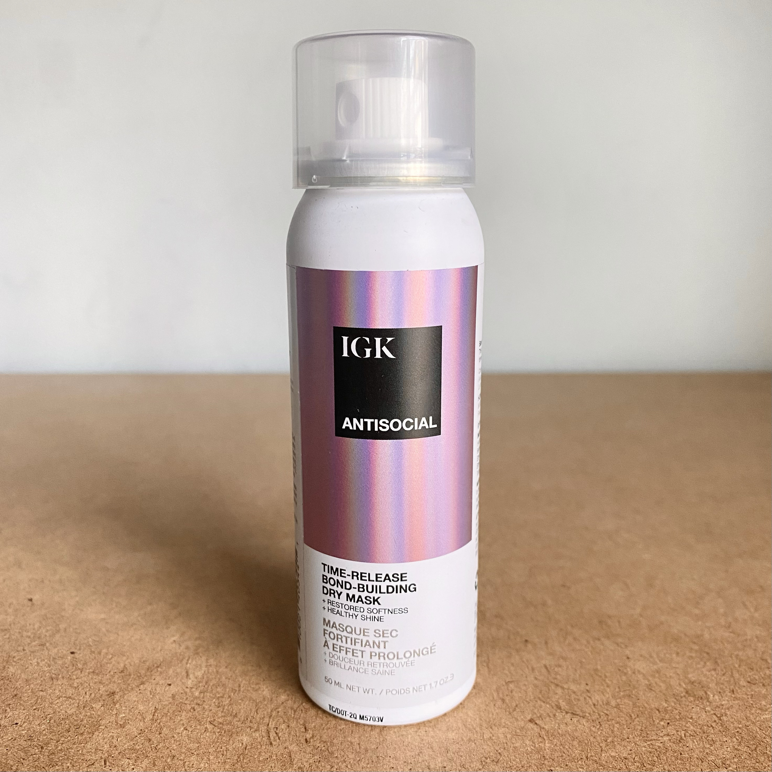 现!美国IGK Antisocial Leave-In Dry Hair Mask免洗修复发膜50ml