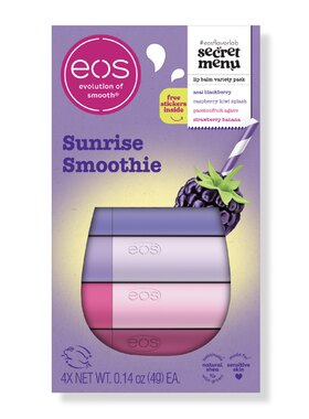EOS伊欧诗 润唇膏保湿滋润草莓黑莓护唇膏修复干裂 4只套装