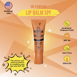 现货!美版Dr. PawPaw木瓜博士日用滋润唇膏8ml SPF 30至25.12特