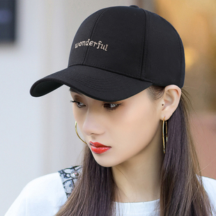 潮太阳帽女秋冬棒球帽夏季 帽子女秋季 女帽百搭刺绣户外鸭舌帽韩版