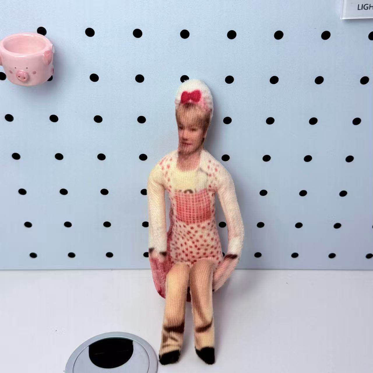 EXO-边伯贤签售会粉色厨娘抽象可爱老鼠干乳鼠干玩偶骨架铁丝款