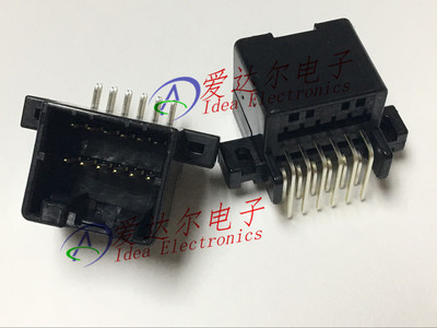 174051-2 泰科/安普 TE/AMP 12P连接器板端 插头 弯针 进口原装