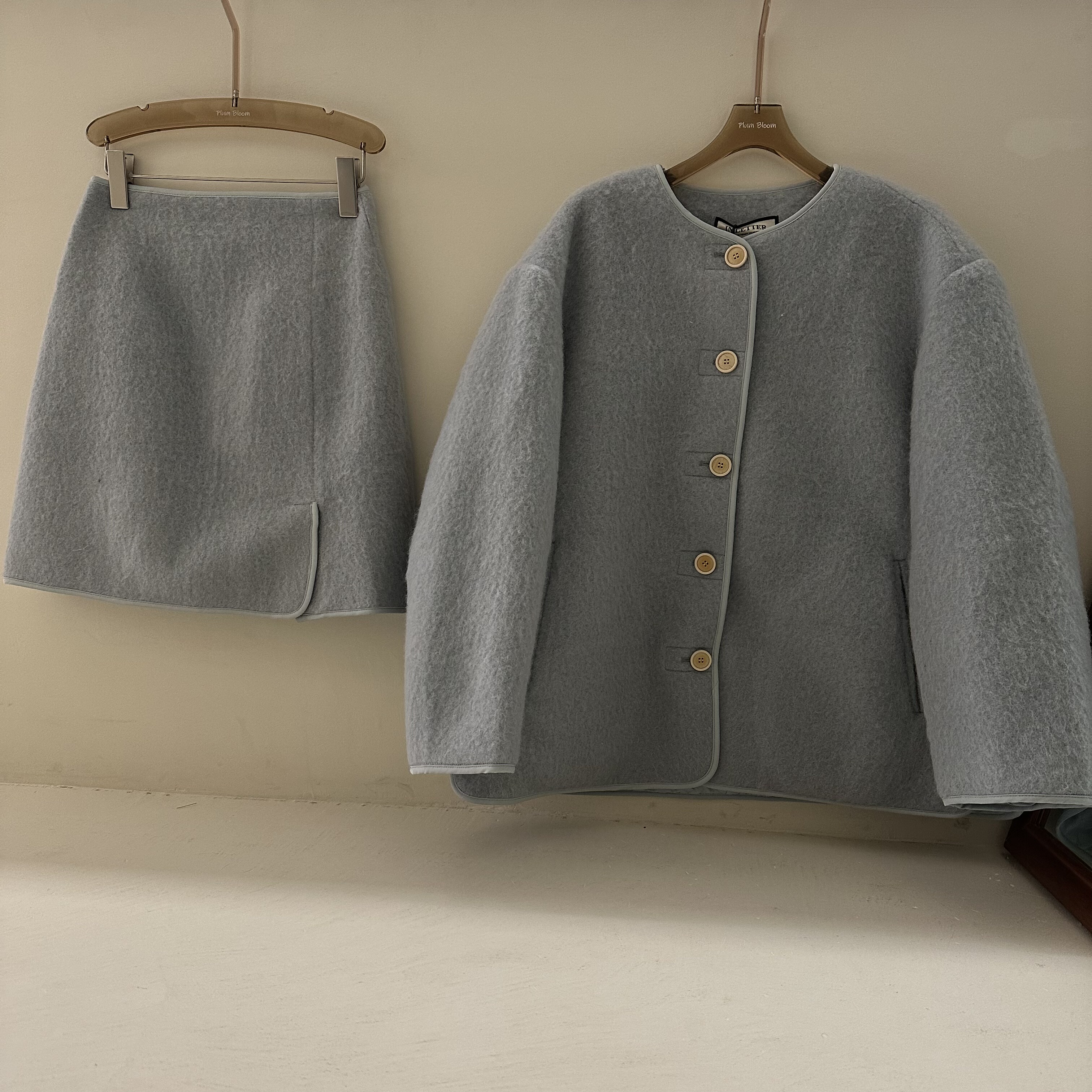 2025秋冬新款韩版宽松显瘦百搭双面羊毛大衣外套女