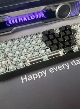 白色双拼透光键帽透明原厂高度115键+21键爱心PC材质所有键盘电脑