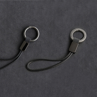 钛合金ALCANTARA翻毛皮不伤车钥匙扣挂件挂绳_适用奔驰宝马奥迪