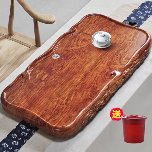 花梨木黑檀木纹简约茶盘不开裂
