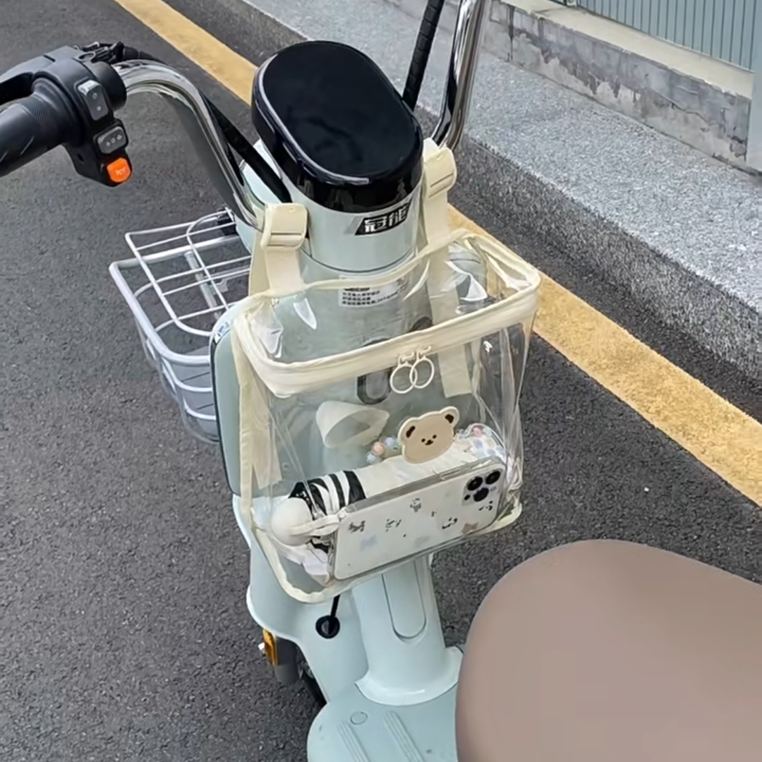 电动车前置物兜防水挂包置物神器雅迪电瓶车收纳储物包手机充电器