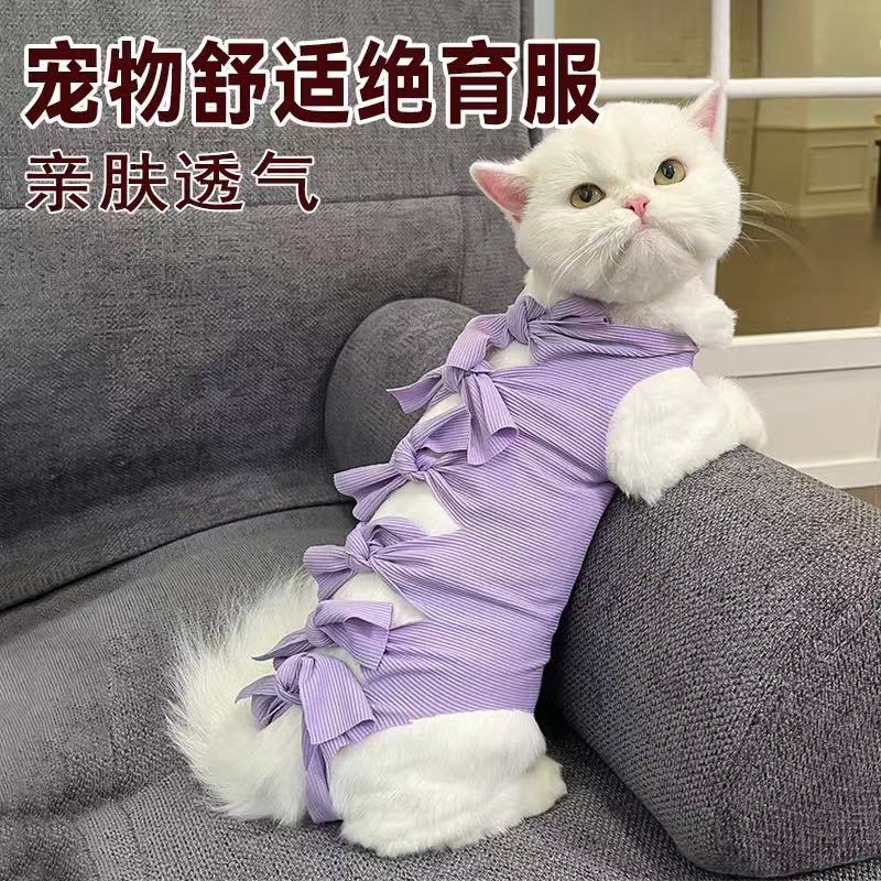 宠物猫咪绝育术后专用防舔透气含
