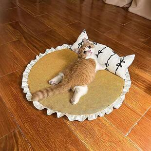 宠物冰垫猫咪狗狗凉席夏季狗垫子带枕凉垫纳解暑凉睡垫降温神器