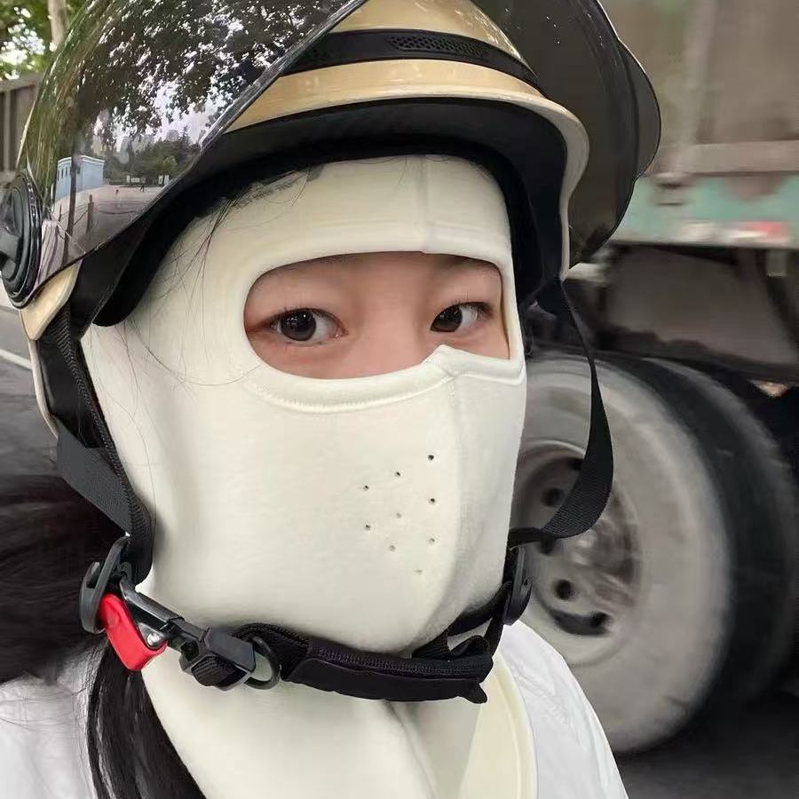骑车防风面罩冬季防寒加厚保暖全脸口罩女士户外骑行防冻护耳护颈