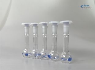 FB50145 透明色带聚乙烯塞子 2个 盒 Fisher 促销 A级欧标容量瓶