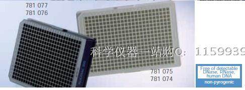 德国葛莱娜Greiner 781096 384孔微孔板 F底 µCLEAR 黑 中结合力