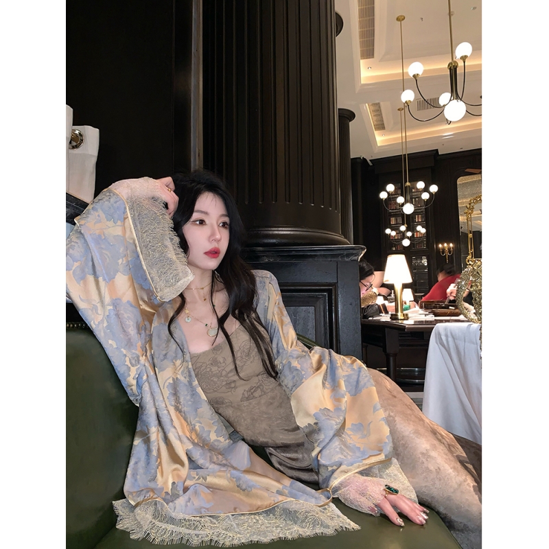 STUDIO【故月栖花】新中式禅意国风女装蕾丝上晒上衣外套女