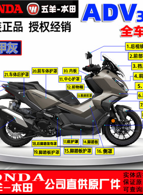 五羊本田ADV350前侧罩护板侧盖前围新大洲本田前瓦面板上罩车体罩