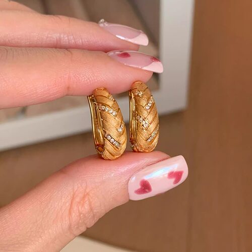S925纯银！麦穗编织耳环耳钉耳扣中古拉丝工艺轻奢复古纯银耳饰
