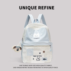 0812#新品 书包女大容量双肩包初中生高中学生女生2025新款蓝背包