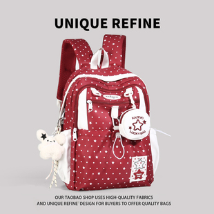 1221 背包双肩女小学生初中生高颜值书包大容量校园可爱背包 新品