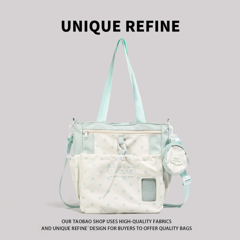 1029#新品 高颜值补习袋女补课包小清新单肩包大容量手提包斜挎包