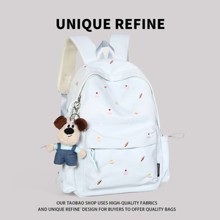 0129#新品 书包女初中高中生大容量高颜值背包韩版时尚百搭双肩包